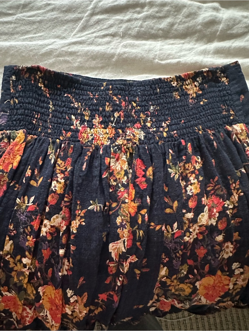 Natural Life Women’s Navy Floral Tiered Maxi Skirt - Picture 4 of 4